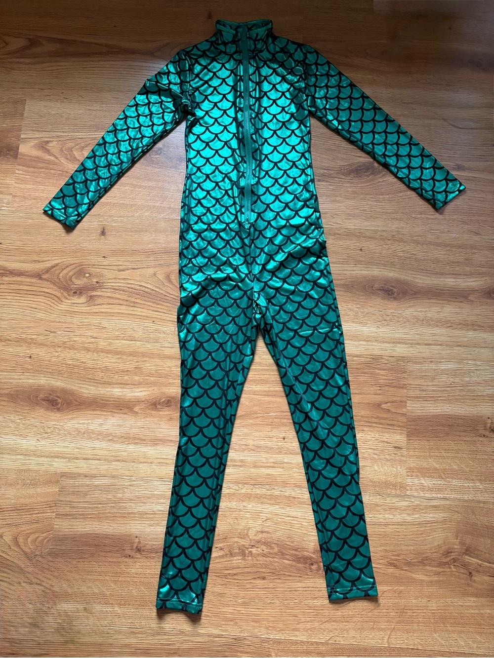 Green Mermaid Scale Zip Up Halloween Costume S